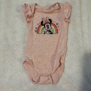 Little Sleepies Pink Minnie Mouse Bodysuit